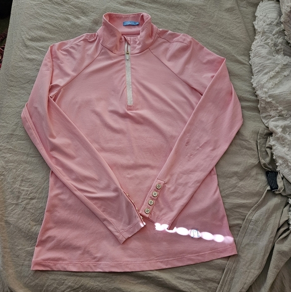 J. Mclaughlin 1/4 Zip Pullover Light Pink Size XS - Picture 11 of 12